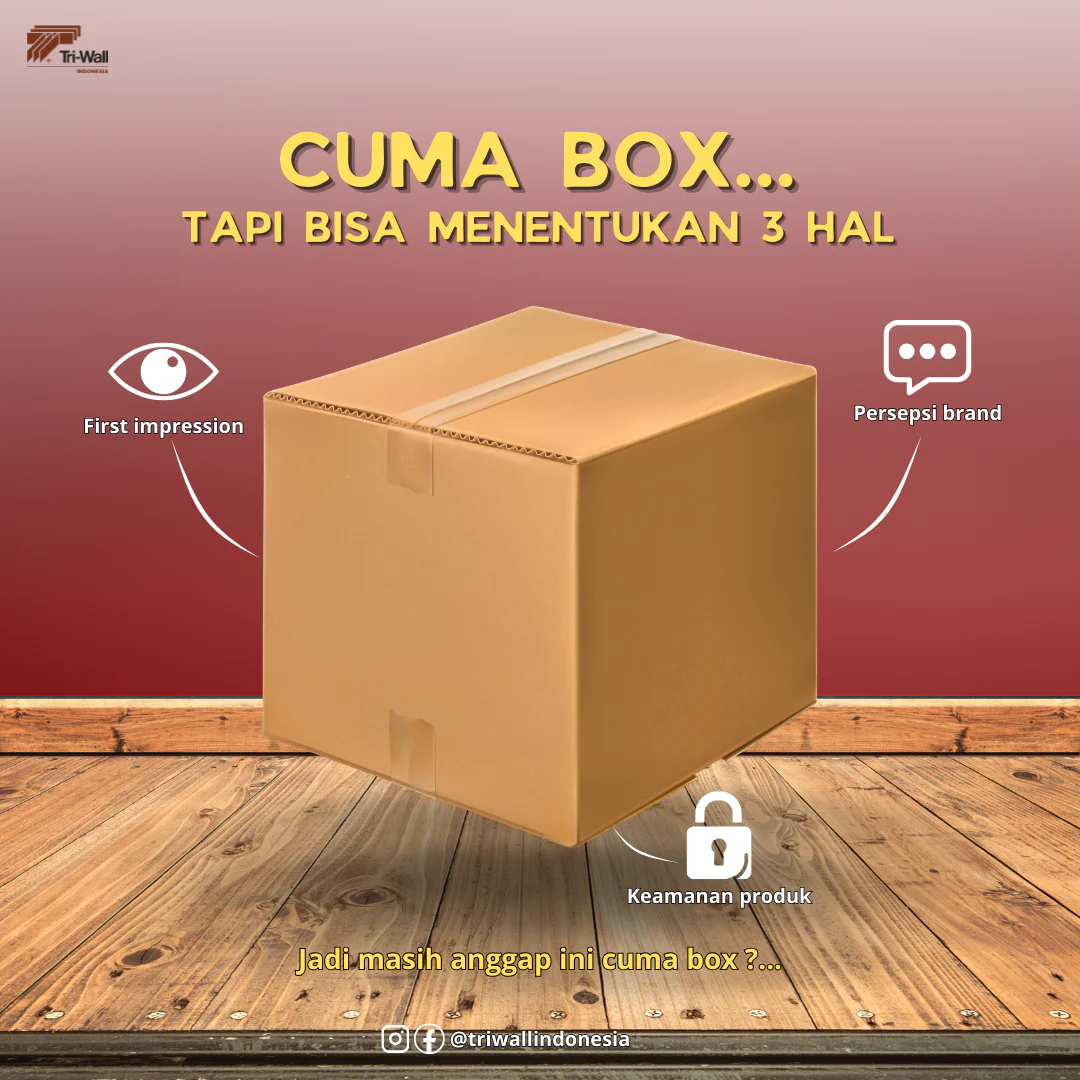 Abu-abu dan Cokelat Minimalis Promosi Custom Kardus Packing Hampers Box Postingan Instagram